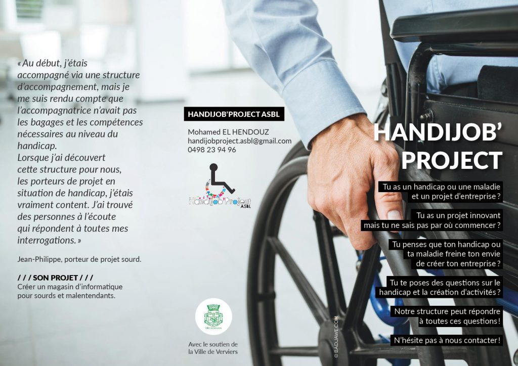 Être handicapé et créer son entreprise avec HANDIJOB'PROJECT